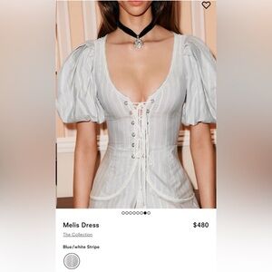 Reformation Blue and White Striped Mini Dress